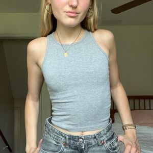 Brandy Melville Women's Grey Vest